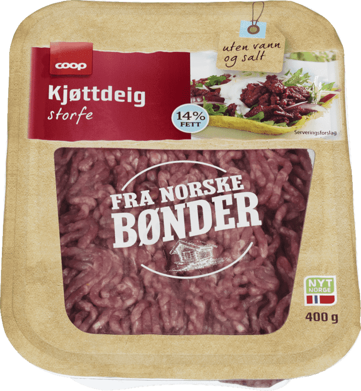 Coop Kjøttdeig 14% 400g