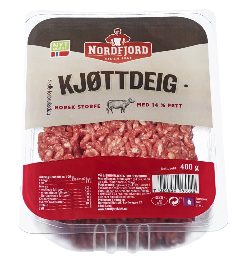 Kjøttdeig 14% 400g