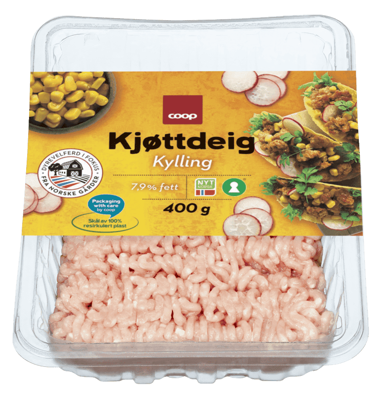 Coop Kyllingkjøttdeig 9% 400g