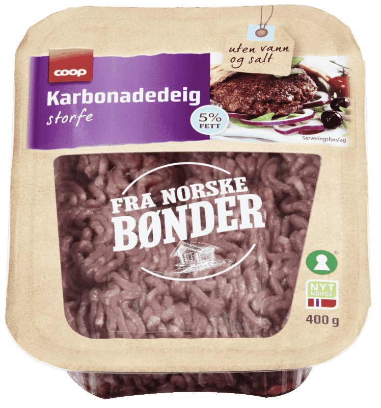 Coop Karbonadedeig 5% 400g
