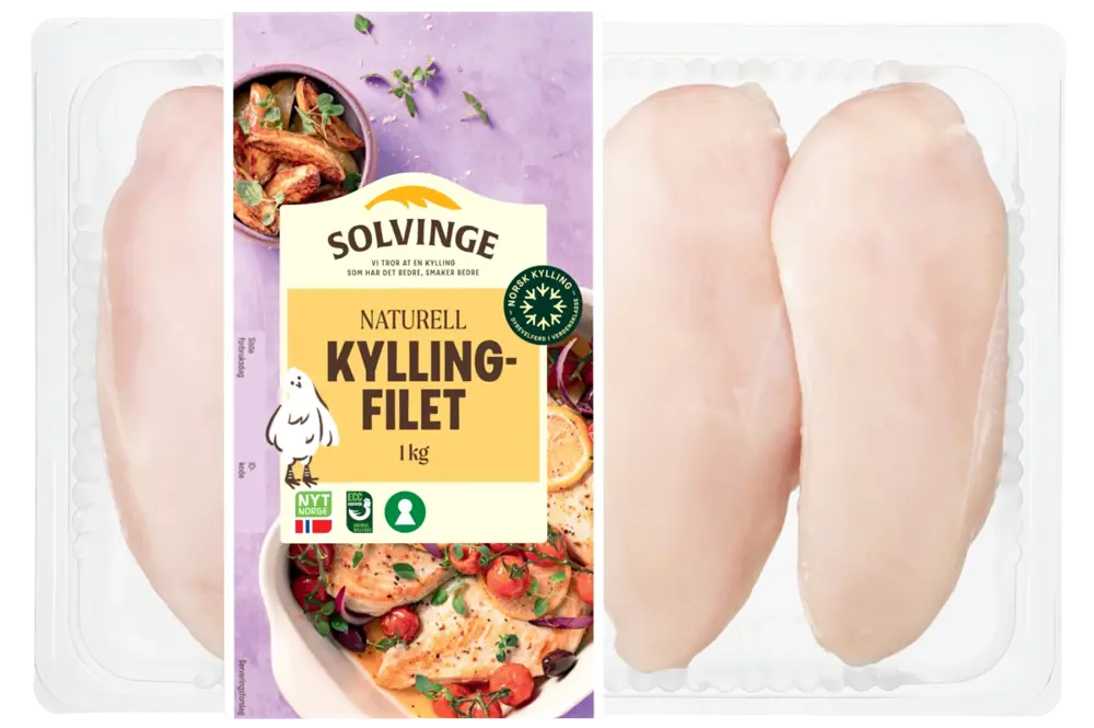 Kyllingfilet Naturell 1000g Solvinge