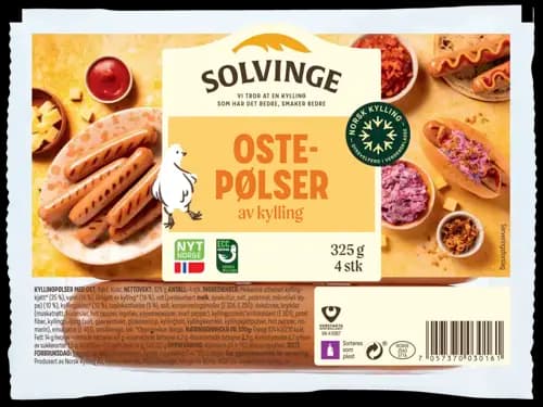 Ostepølse av Kylling 325g Solvinge