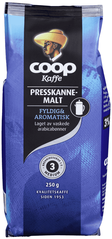 Presskannekaffe Blå 250g Coop