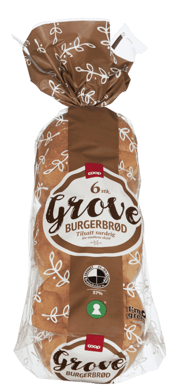 Grove Burgerbrød 380g Coop