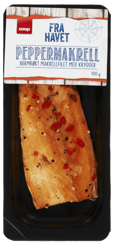 Varmrøkt Peppermakrell FV 100g Coop