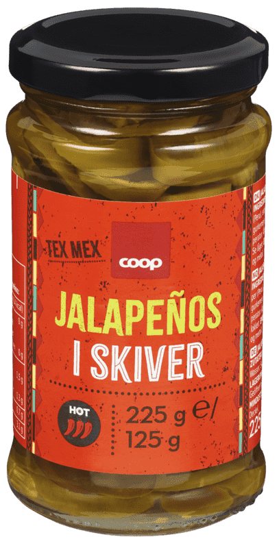 Coop Tex Mex Jalapeños i skiver 225g
