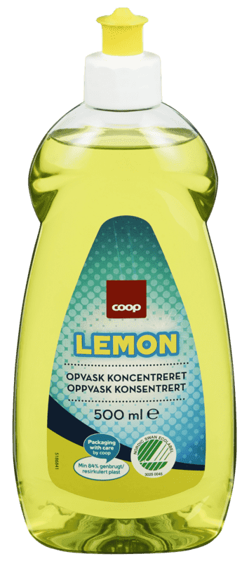 Dishwash Liquid Lemon Konsentrert 500ml Coop