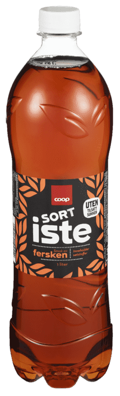 Sort Iste Fersken uten Tilsatt Sukker 1l Coop