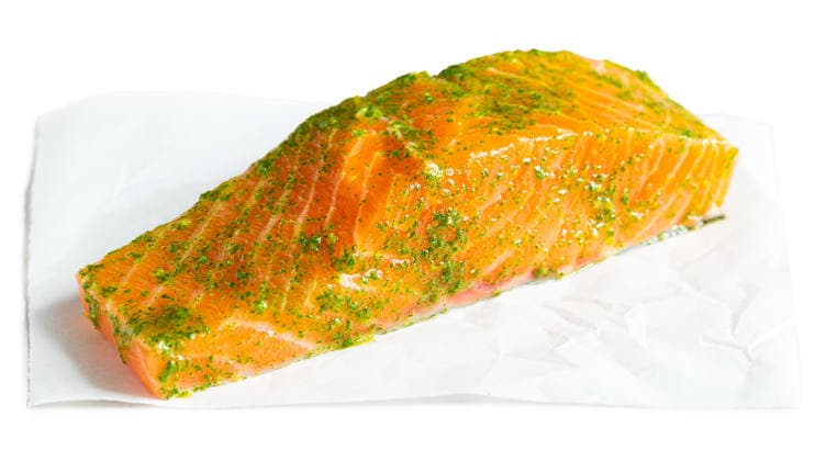 Laksefilet m/Skinn Marinert 125g pr stykk 1 g