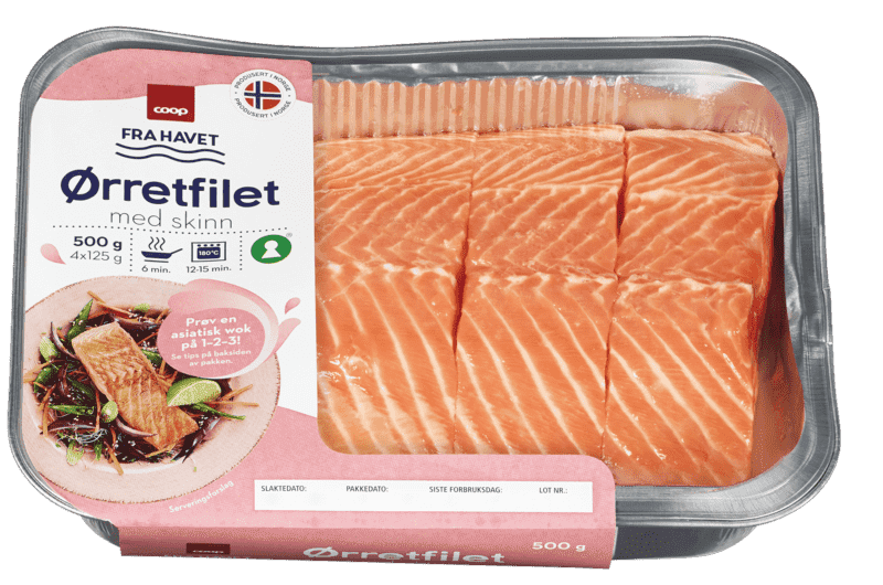 Fra Havet Ørretfilet med Skinn 500g Coop