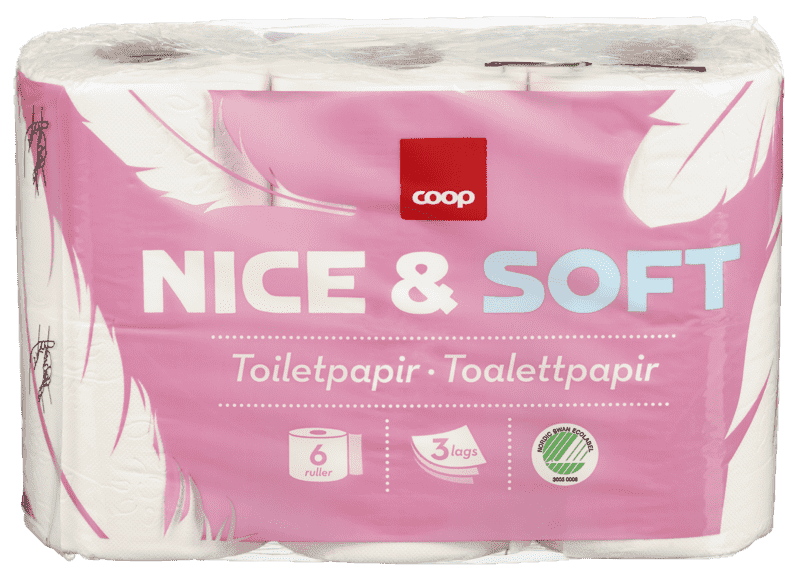 Coop Toalettpapir Nice & Soft Hvit 6pk