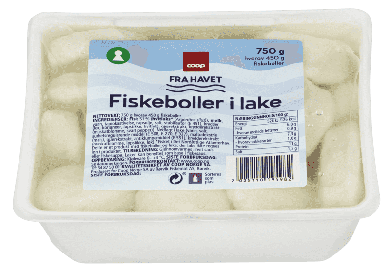 Fiskeboller med Lake 450g Coop