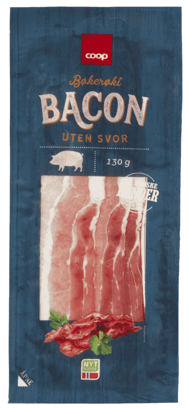 Coop Bacon uten Svor 130g