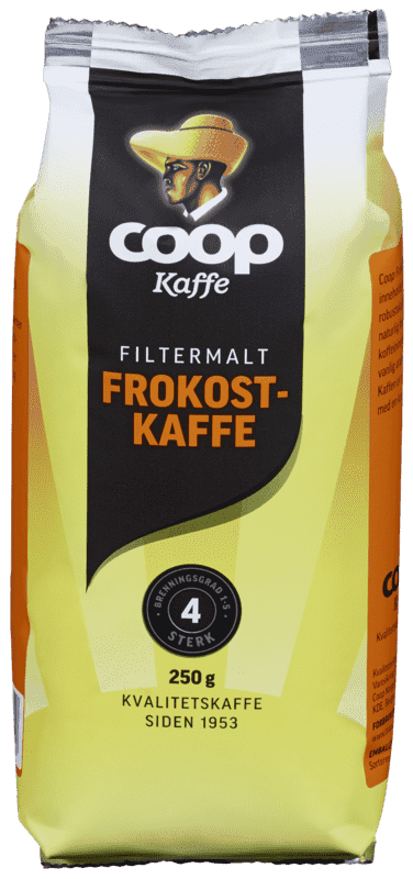 Frokostkaffe Filtermalt 250g Coop
