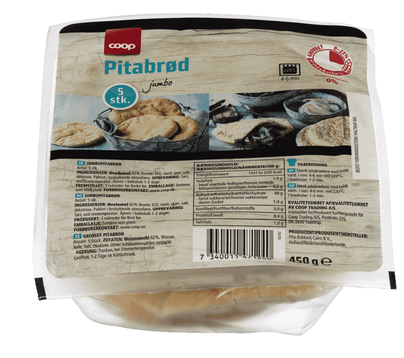 Pitabrød Jumbo 450g Coop