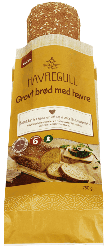 Havregull Grovt Brød med Havre 750g Coop