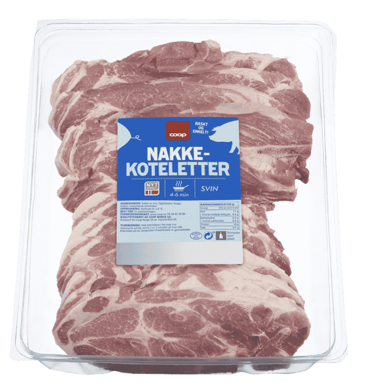 Nakkekoteletter ca 1,8kg Coop