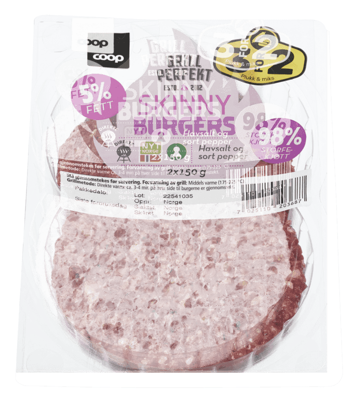 Coop Skinny Burger 300g