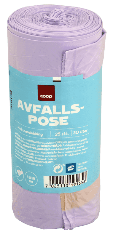 Avfallspose 30l 25stk Coop