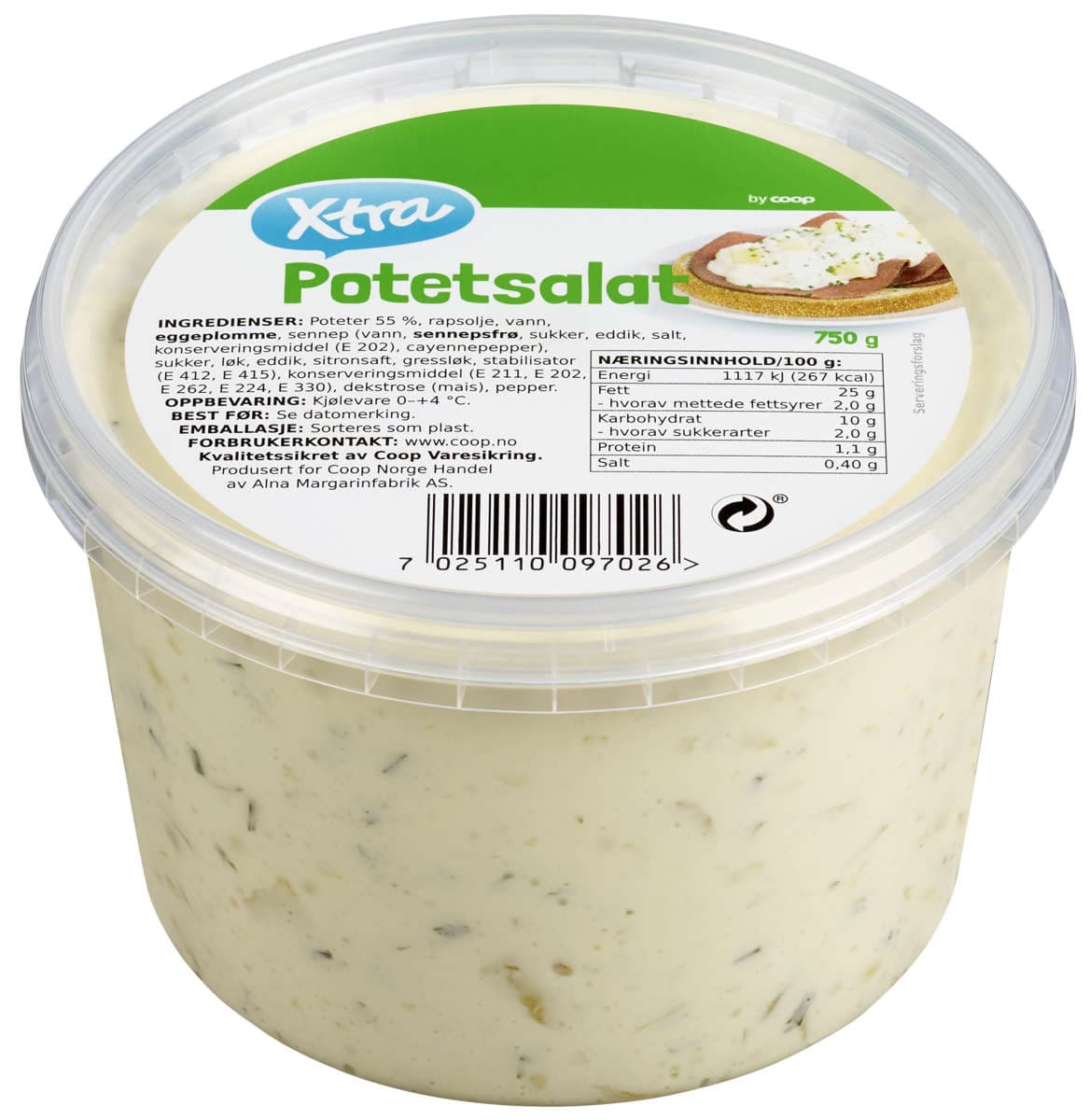 X-tra Potetsalat 750g Coop