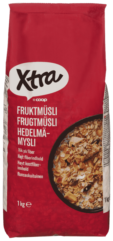 Frukt Musli 1kg X-tra