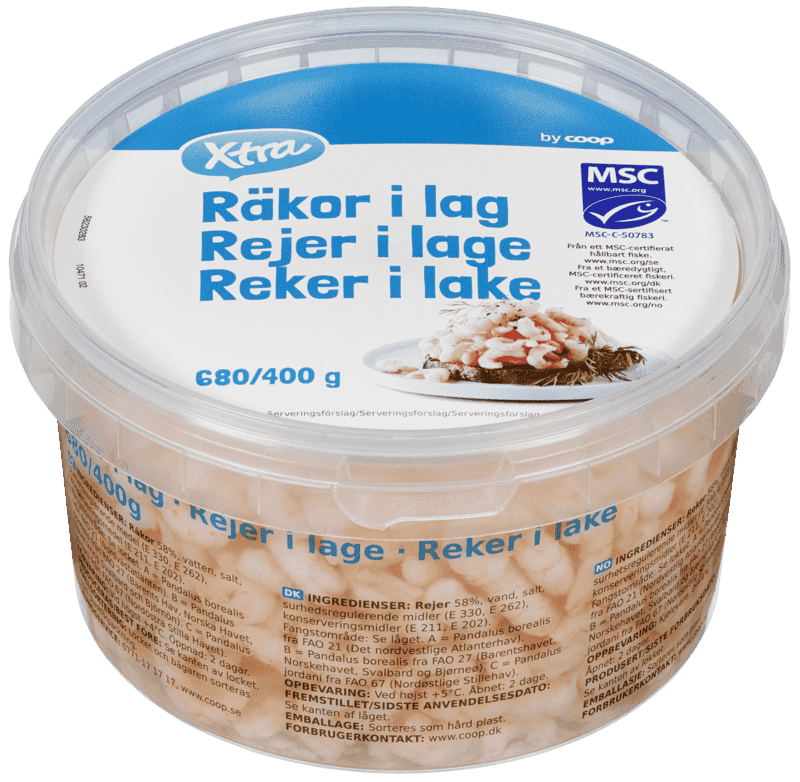 Reker i Lake 400g X-tra