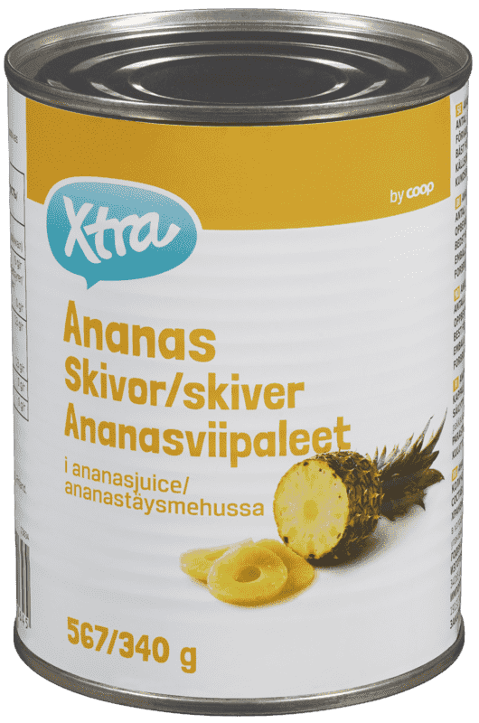 Ananasringer 567g X-tra
