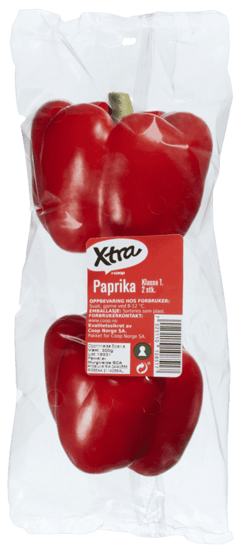 Paprika Rød 2stk X-tra