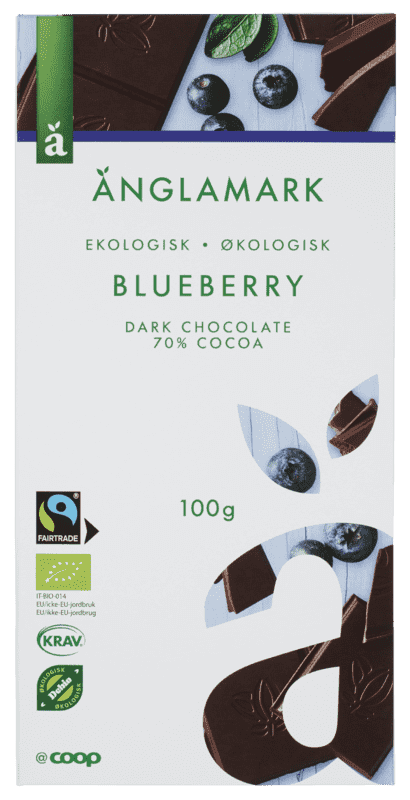 Änglamark Dark 70% Blueberry 100g