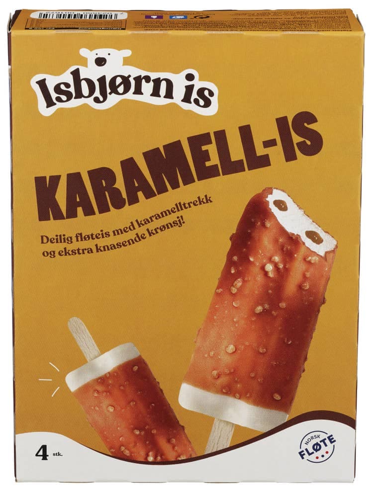 Karamell-is 4-pk, 247 g
