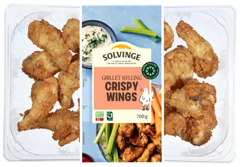 Crispy wings kylling 700g Solving