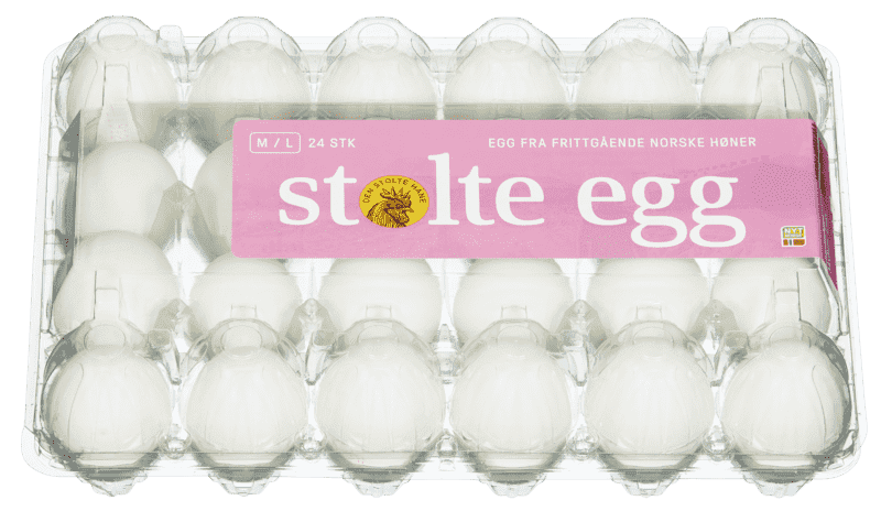 Gårdsegg Frittgående M/L 24stk Den Stolte Hane