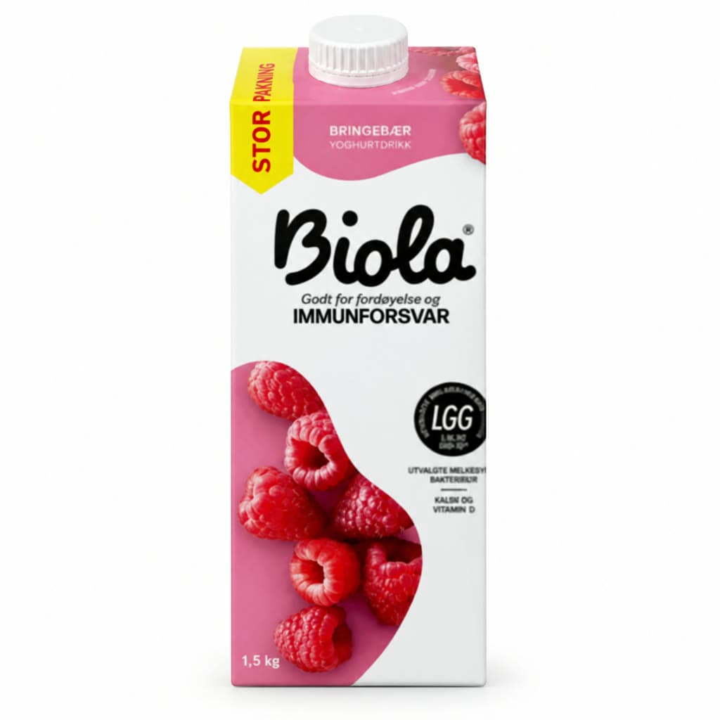 Biola Bringebær 1500G Tine