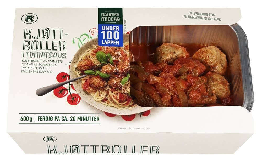 Kjøttboller i Tomatsaus 600g Nordfjord