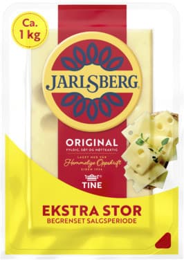 Jarlsberg 27% Skorpefri Ca 1Kg Tine