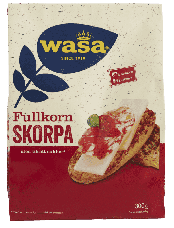 Wasa Fullkorn Skorpa 300g