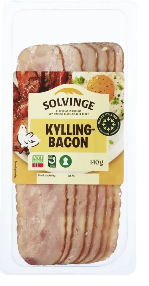 Solvinge Kyllingbacon 140g
