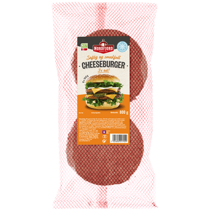 Hamburger Trippelcheese Frys 800g Nordfjord