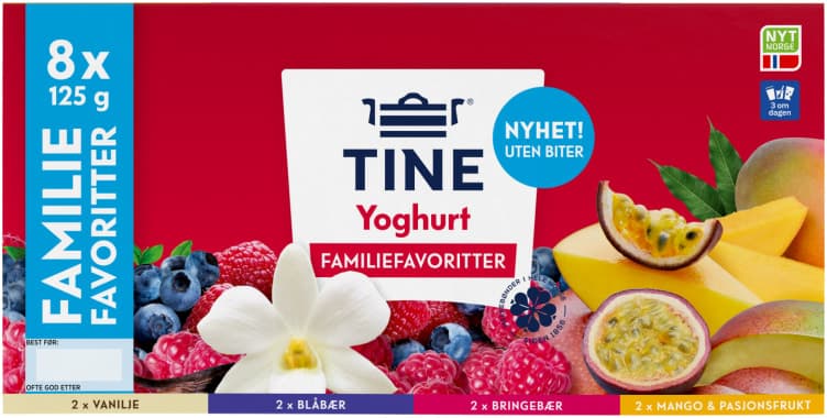 Yoghurt Familiemiks 8x125g Tine