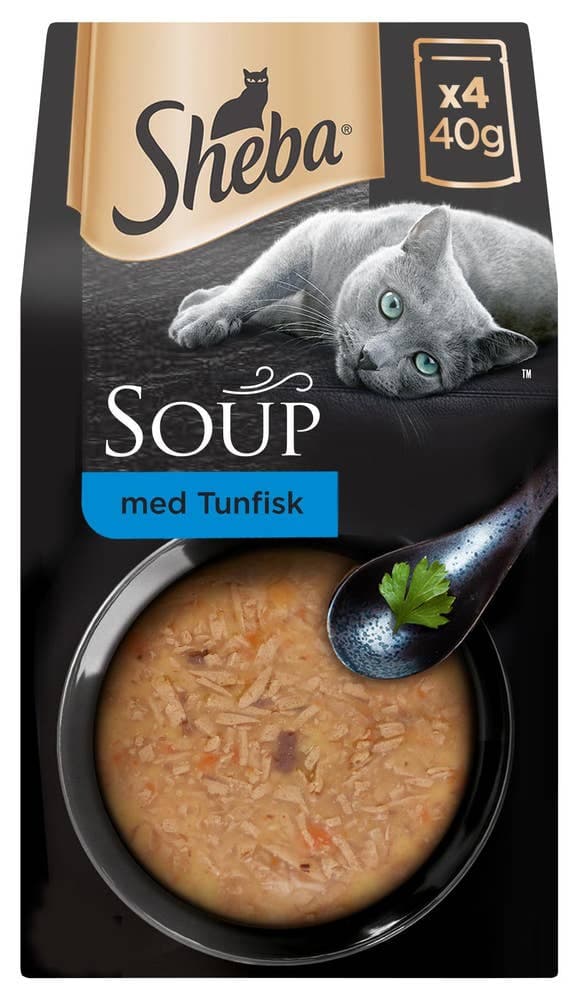 Sheba Soup med Tunfisk Våtfôr til Katter 4 x 40g, 160 g