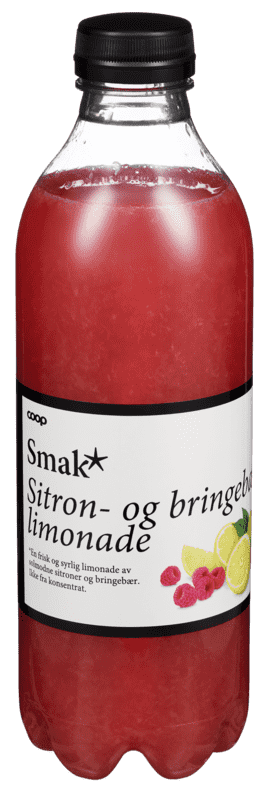Smak Limonade Bringebær 1l