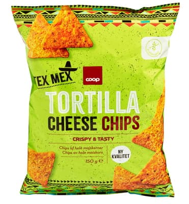 Coop Tortilla Chips Cheese 150g