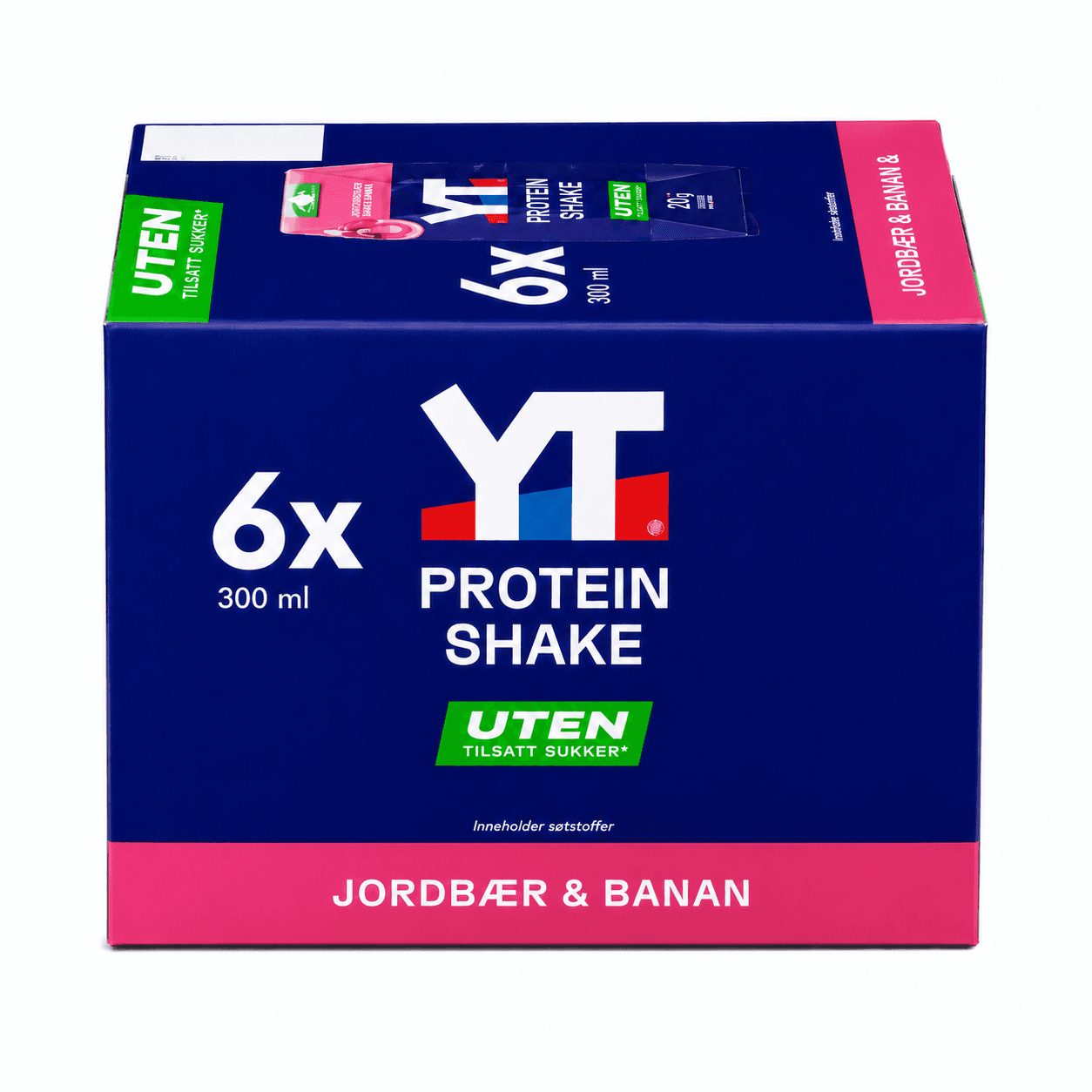 Yt Proteinshake Jordbær & Banan 6x0,3l 1800 ml