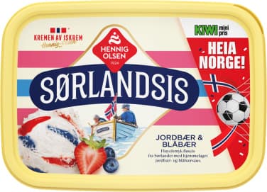 Sørlandsis Jordbær & Blåbær 1 Liter Hennig-Olsen 1000 ml