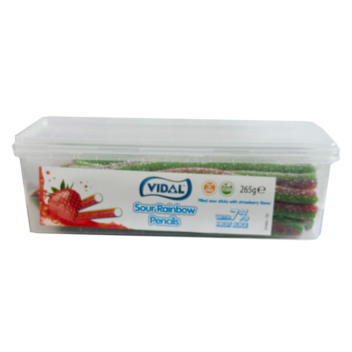 Sour Rainbow Pencils Jordbær 265g Vidal