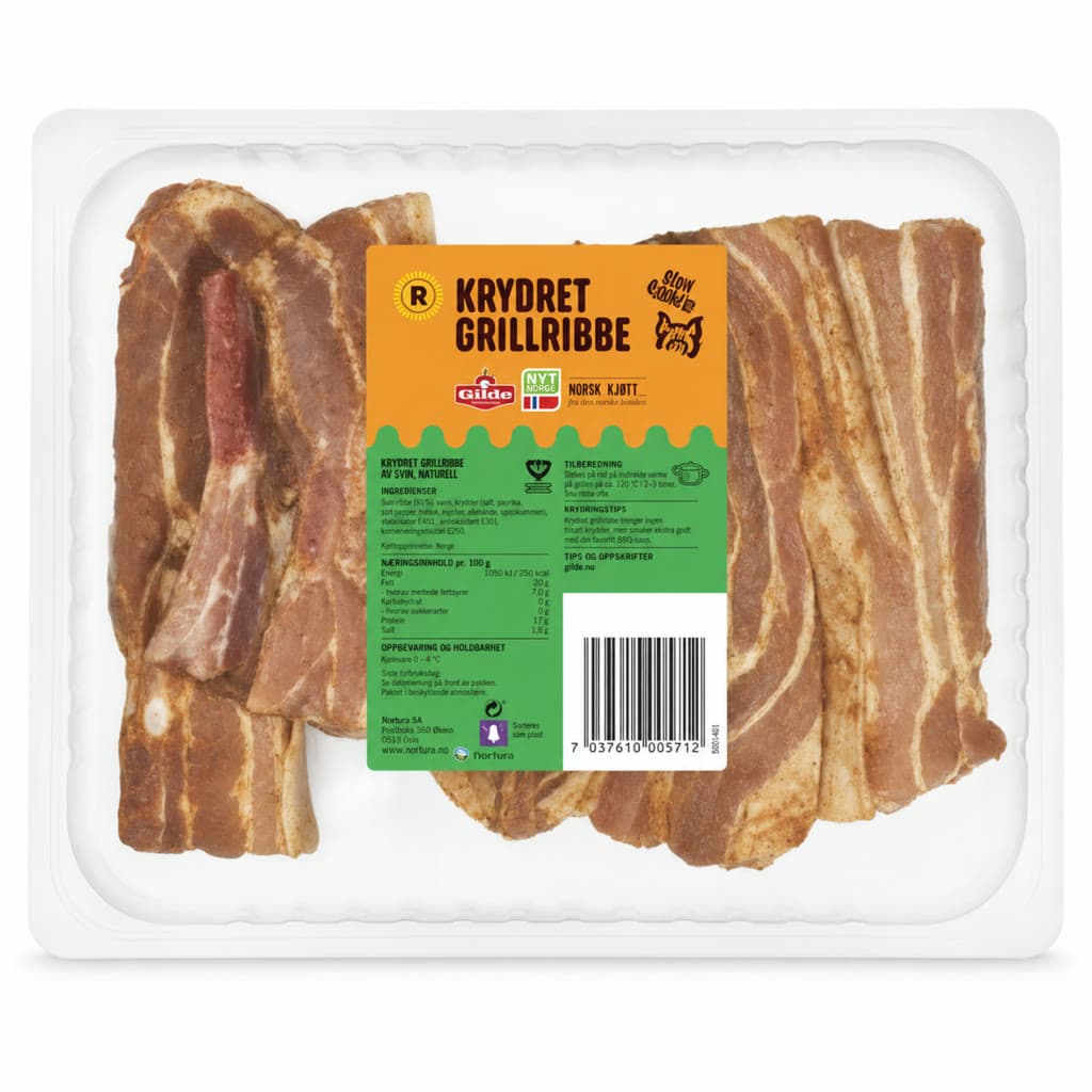 Krydret Grillribbe 800g R 798 g