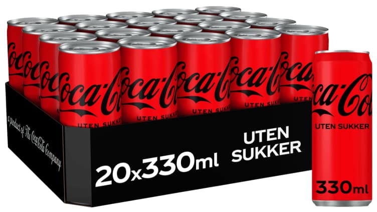 Coca-Cola Zero 20x0,33l boks 6600 ml