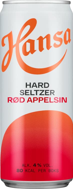Hansa Hard Seltzer Rød Appelsin 330ml boks