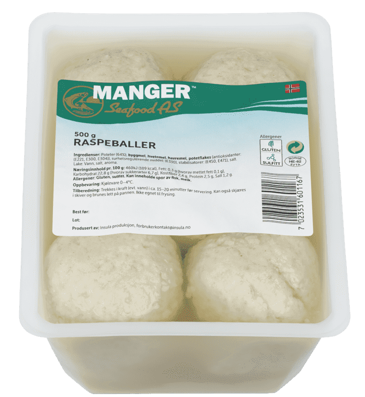 Raspeballer 500g Manger Seafood