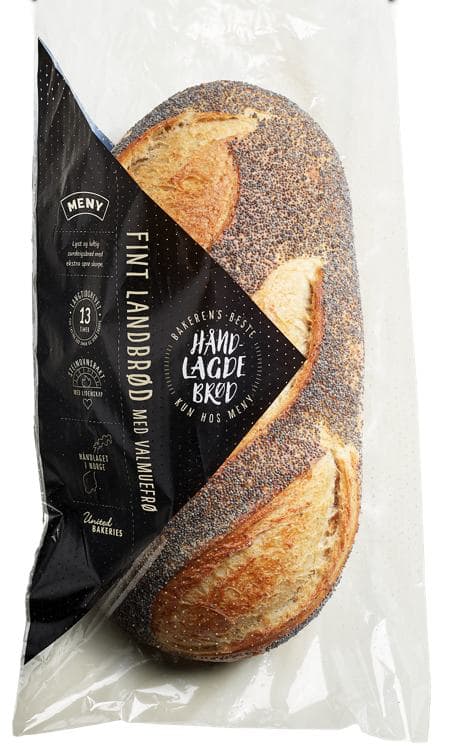 Håndlagd Landbrød m/Valmue 690g pr stykk 690 stk